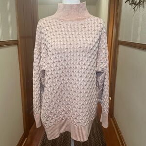 Knox Rose Mock Turtleneck Creamsicle Sweater - Size XL